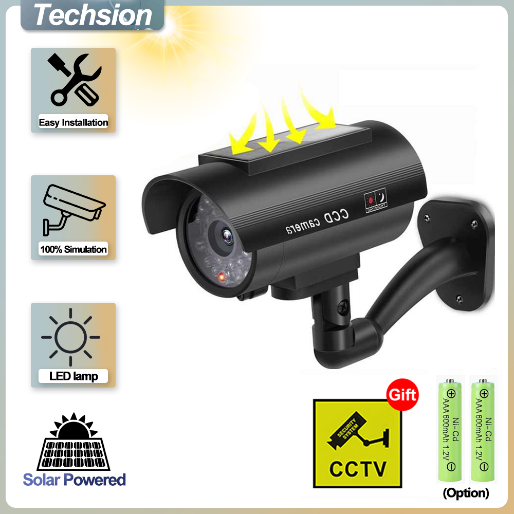 Home Security Outdoor - Kamera pengawasan Dummy Panel Matahari, Kamera