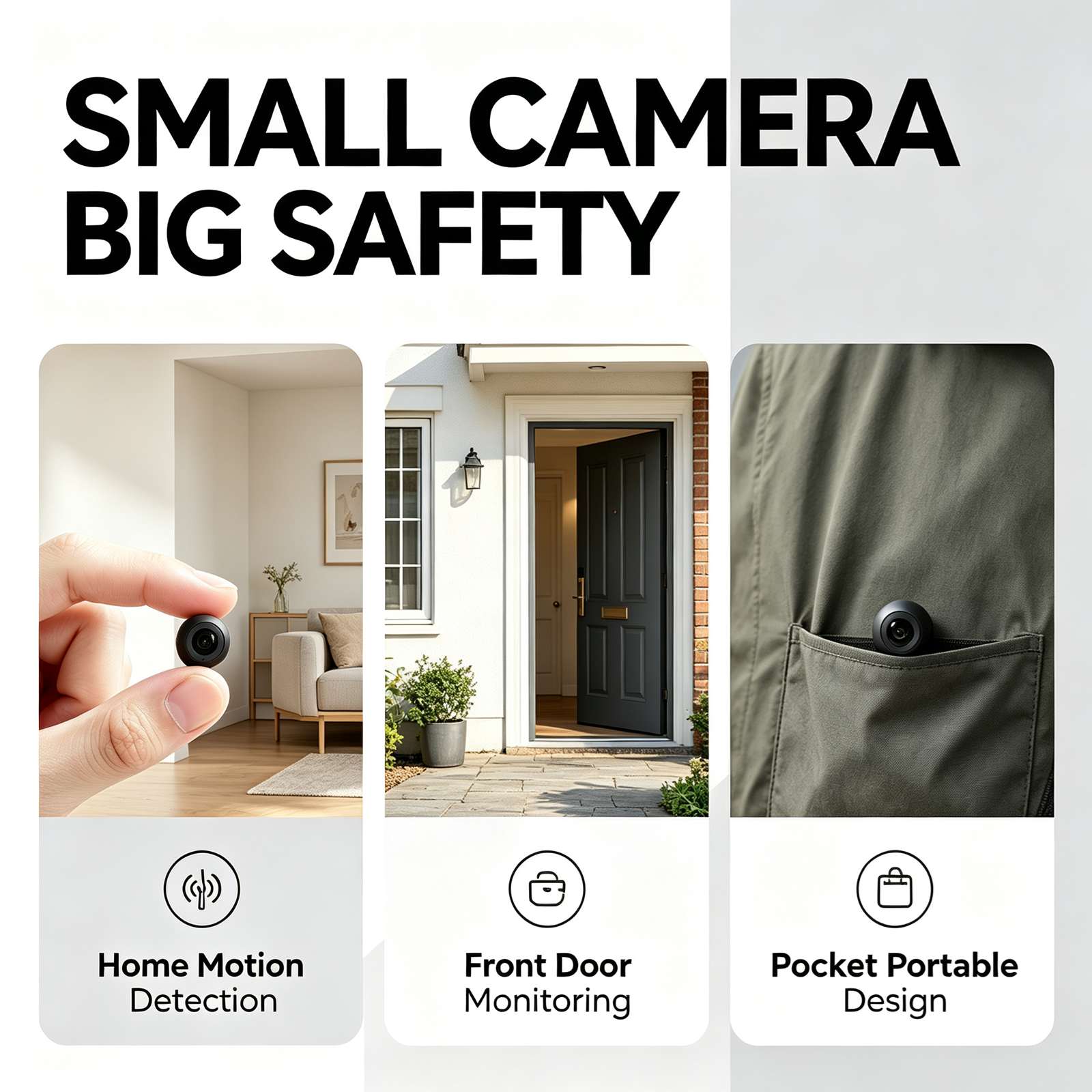 Home Security Monitor - Kamera Keamanan Mini WiFi E17, kamera