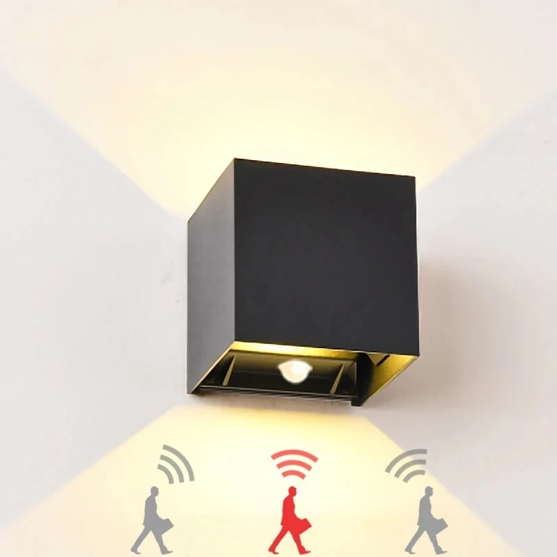 Home Security Yard Sign - Lampu Dinding LED Sensor PIR 12W