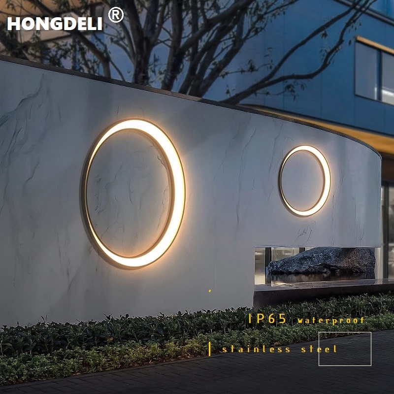 Home Security Yard Sign - Lampu Teras Luar Ruangan Modern Bentuk