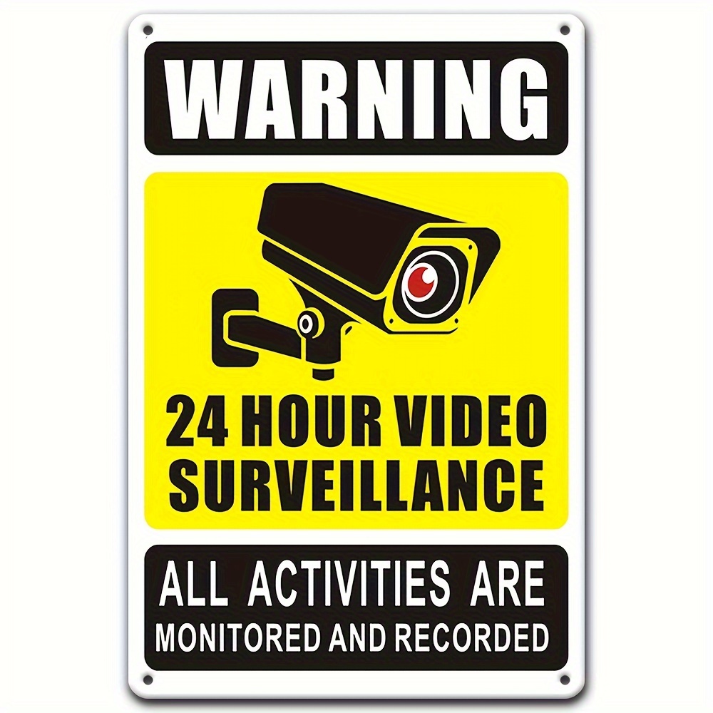 Home Security Outdoor - Tanda Peringatan Pengawasan Video 24/7 -