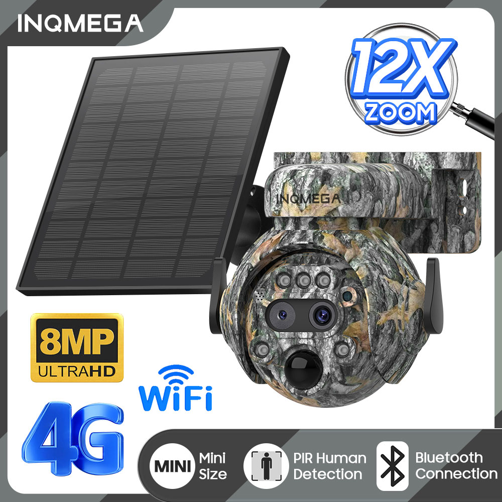 Home Security Monitor - INQMEGA kamera tenaga surya 8MP 4K