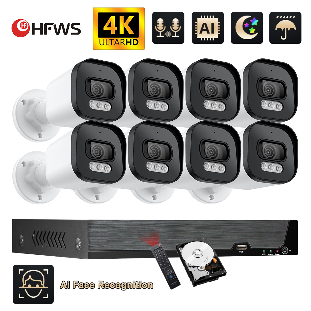 Nvr Kit 8 Channel - Perangkat Sistem Keamanan Kamera Cctv Hfws
