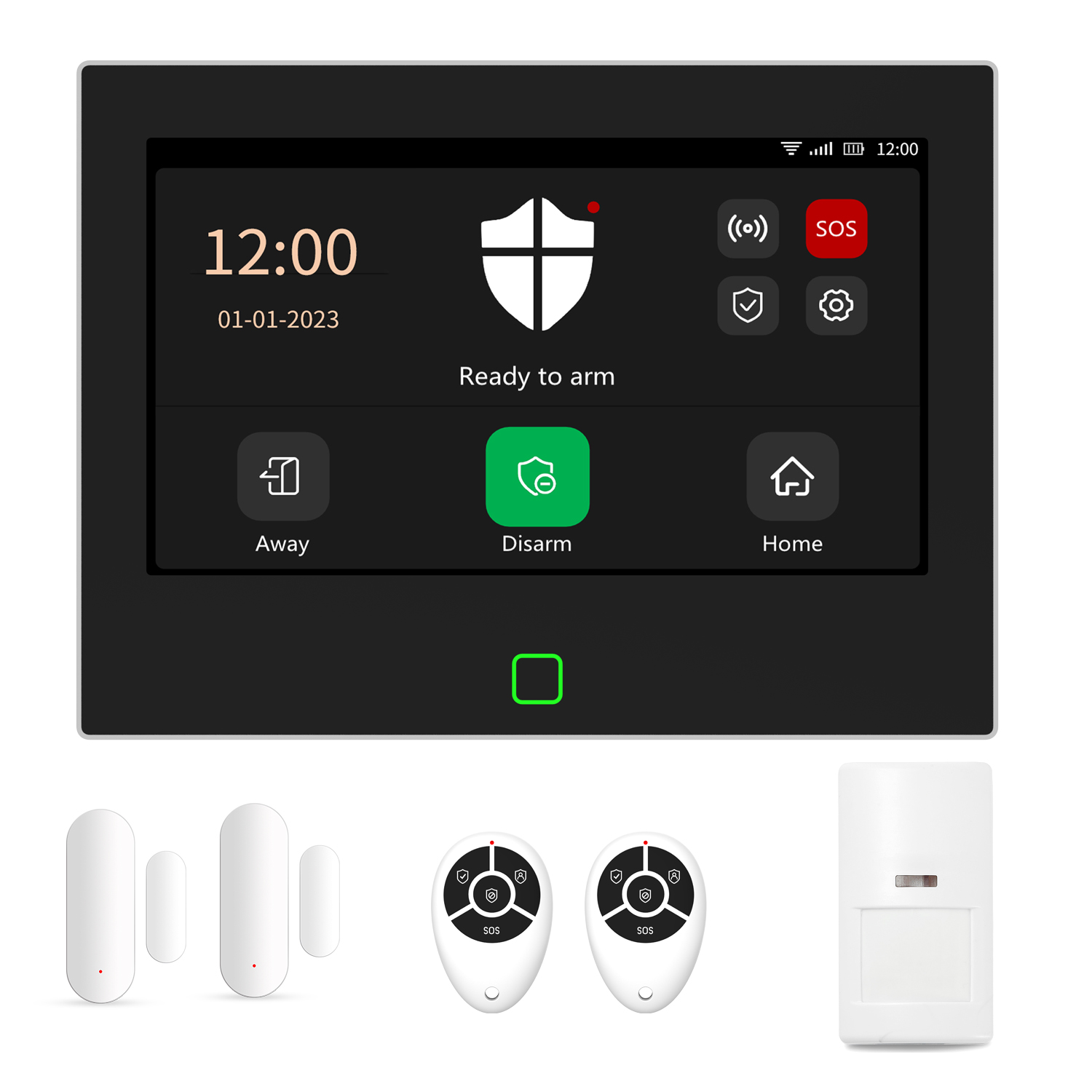 Layar Sentuh Penuh 7 Inci 43Hz - Home Security Zones ulasan dan harga