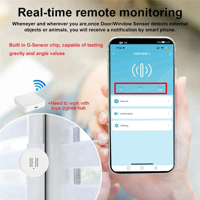[NEW A09R!】 Sensor Getaran Pin - Home Security Monitor ulasan dan harga
