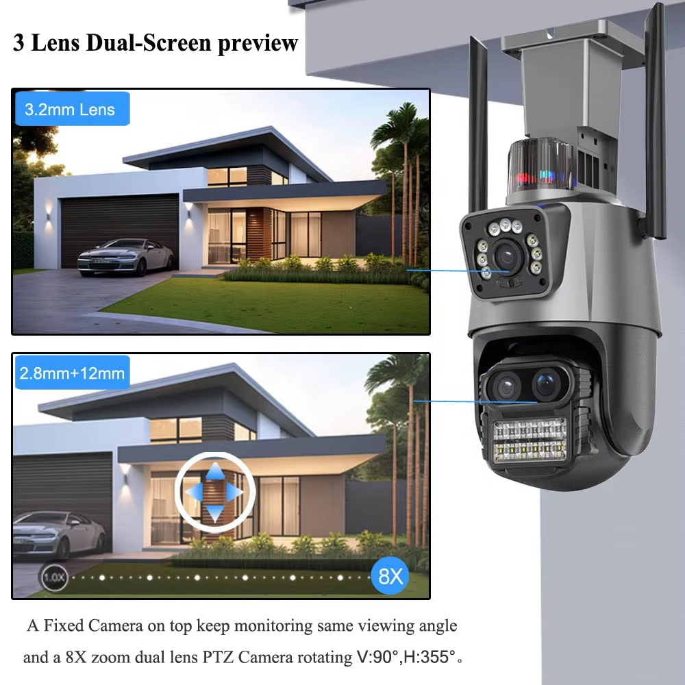 Kit Kamera WiFi PTZ Tiga Lensa - Nvr Kit 8 Channel ulasan dan harga