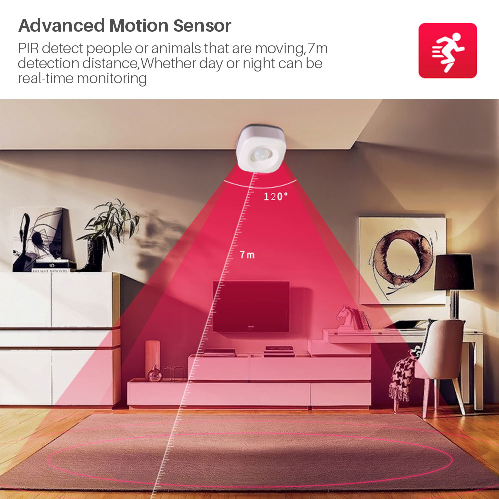 Tuya Sensor gerak WiFi cerdas, - Home Security Alarm System ulasan dan harga