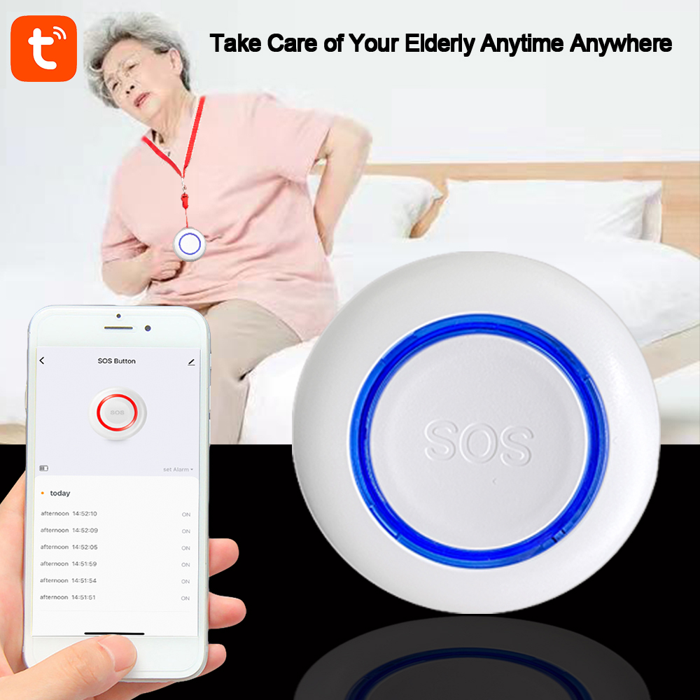 Tuya baterai tombol Alarm SOS  - Home Security Outdoor ulasan dan harga
