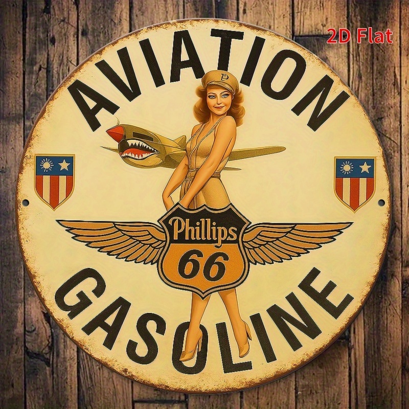 2D Flat, 1pc Vintage Aviation  - Home Security Yard Sign ulasan dan harga