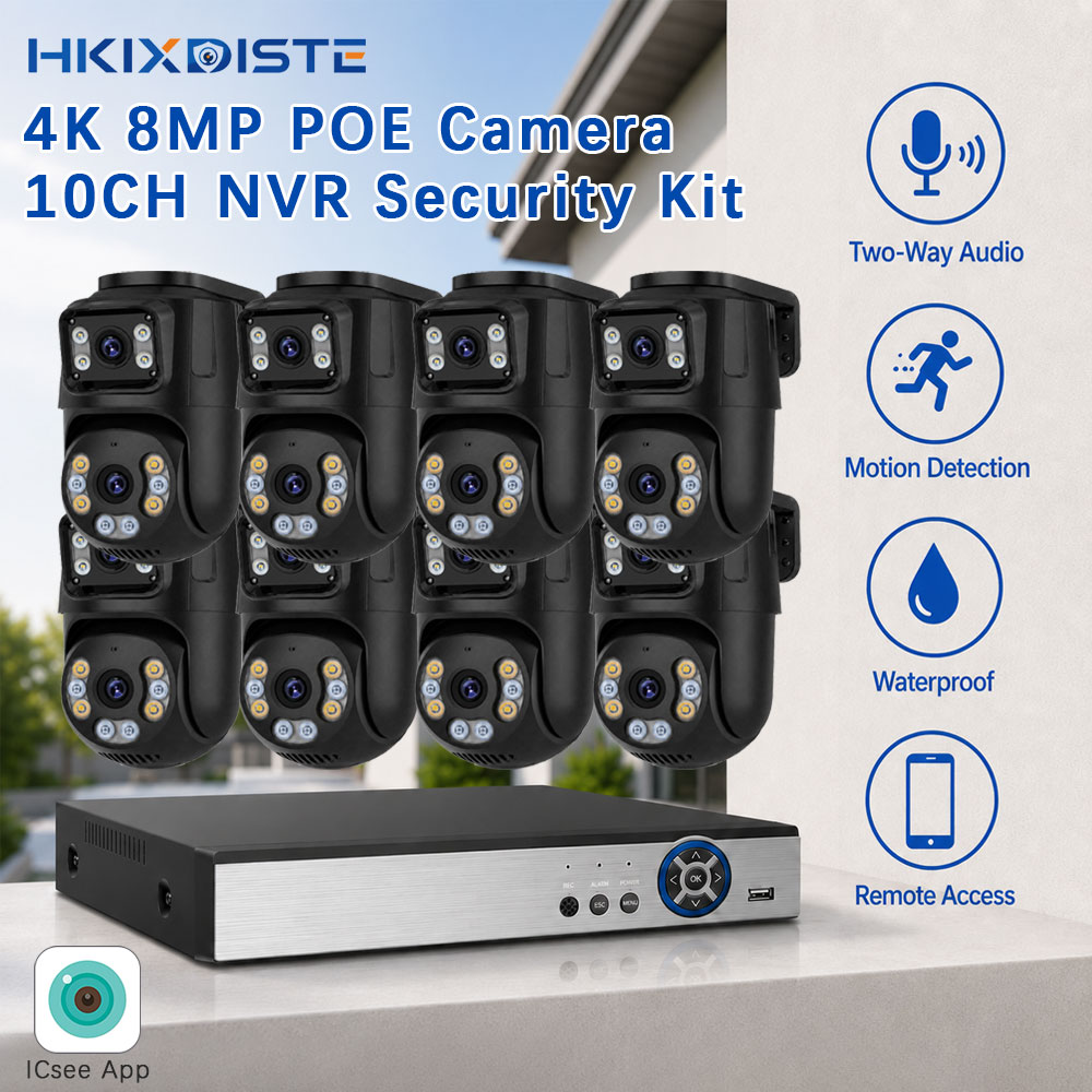 Sistem CCTV POE 4K 8MP 10CH NV - Nvr Kit 8 Channel ulasan dan harga