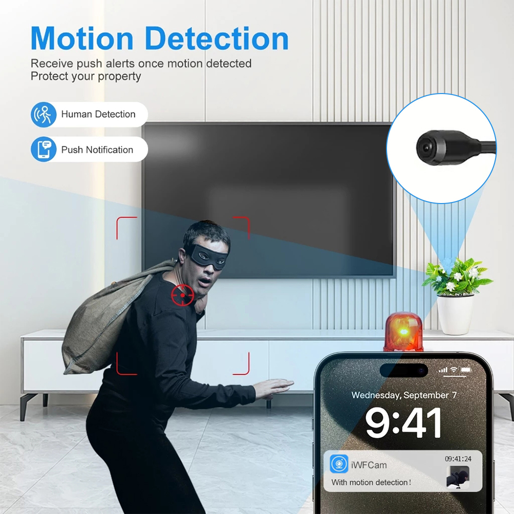 Kamera Keamanan Mini 2K 4MP Ni - Home Security Product ulasan dan harga