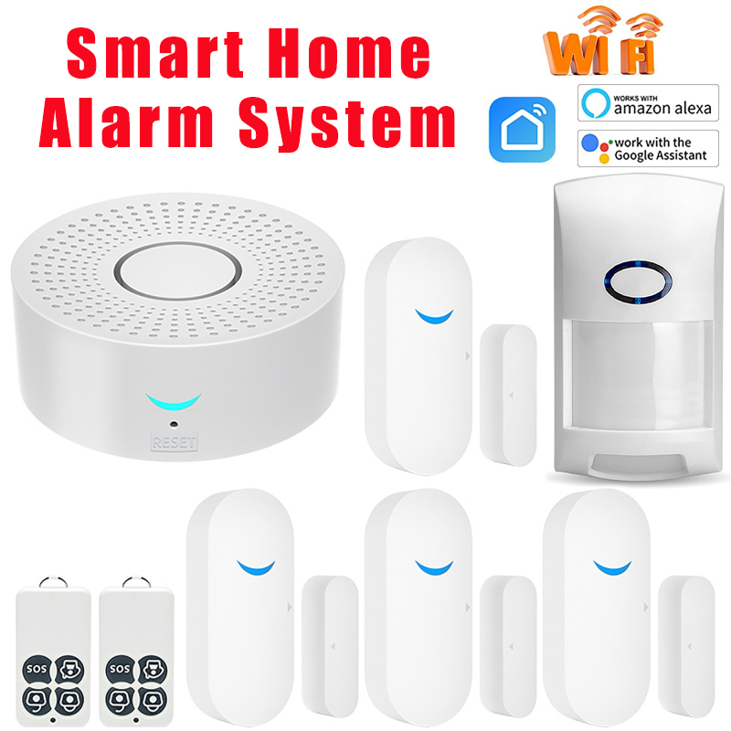 Sensor Pintu WiFi Tuya Rumah P - Home Security Alarm System ulasan dan harga