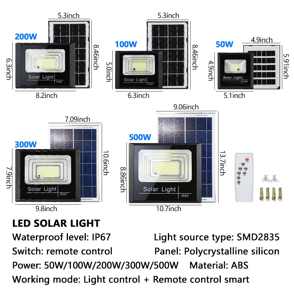 Lampu Jalan Tenaga Surya 50W K - Home Security Flood Lights ulasan dan harga