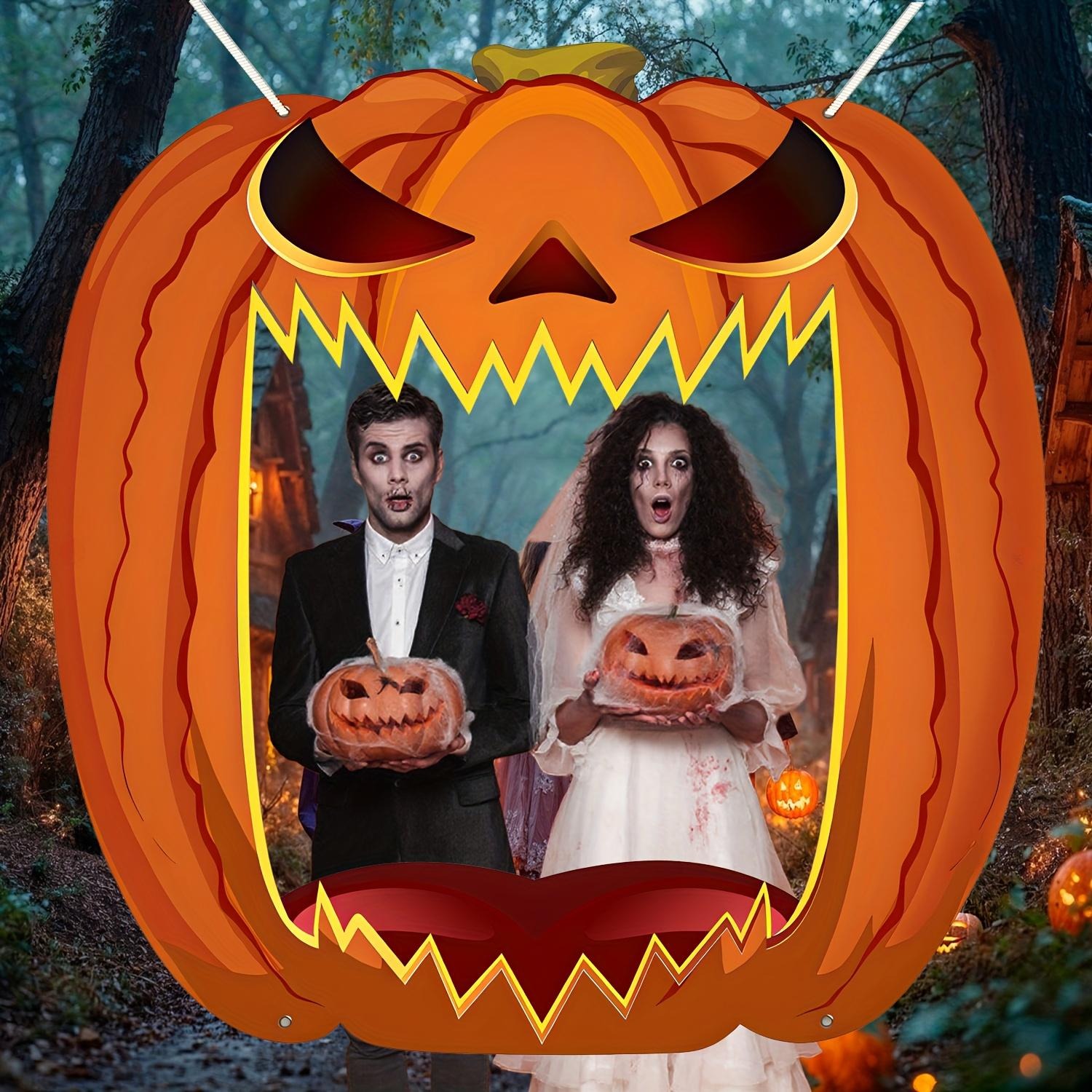 Bingkai Foto Booth Jack O Lant - Home Security Yard Sign ulasan dan harga