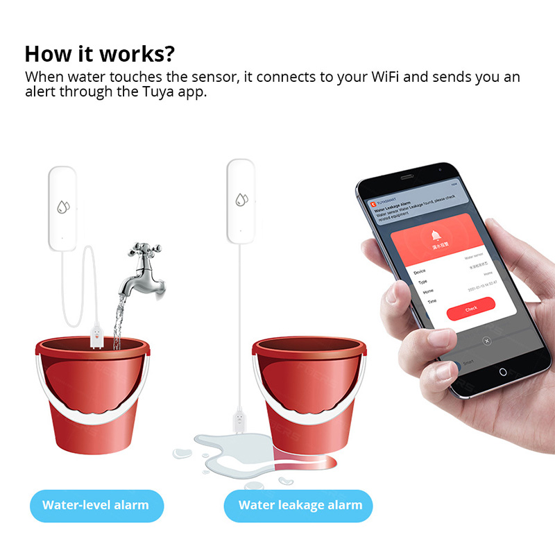 Sensor Alarm Kebocoran Air WiF - Home Security Monitor ulasan dan harga