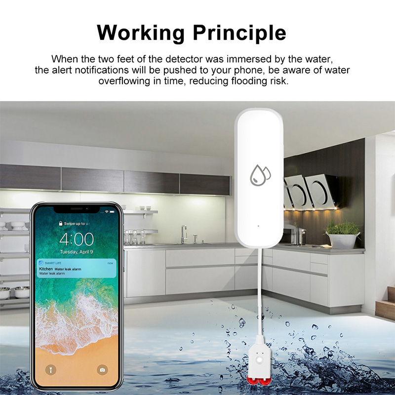 Sensor Alarm Kebocoran Air WiF - Home Security Monitor ulasan dan harga