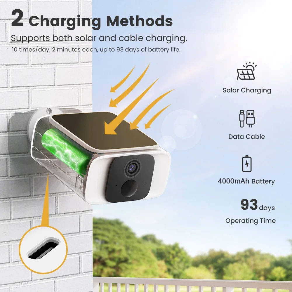 Kamera Keamanan Tenaga Surya 2 - Home Security Product ulasan dan harga