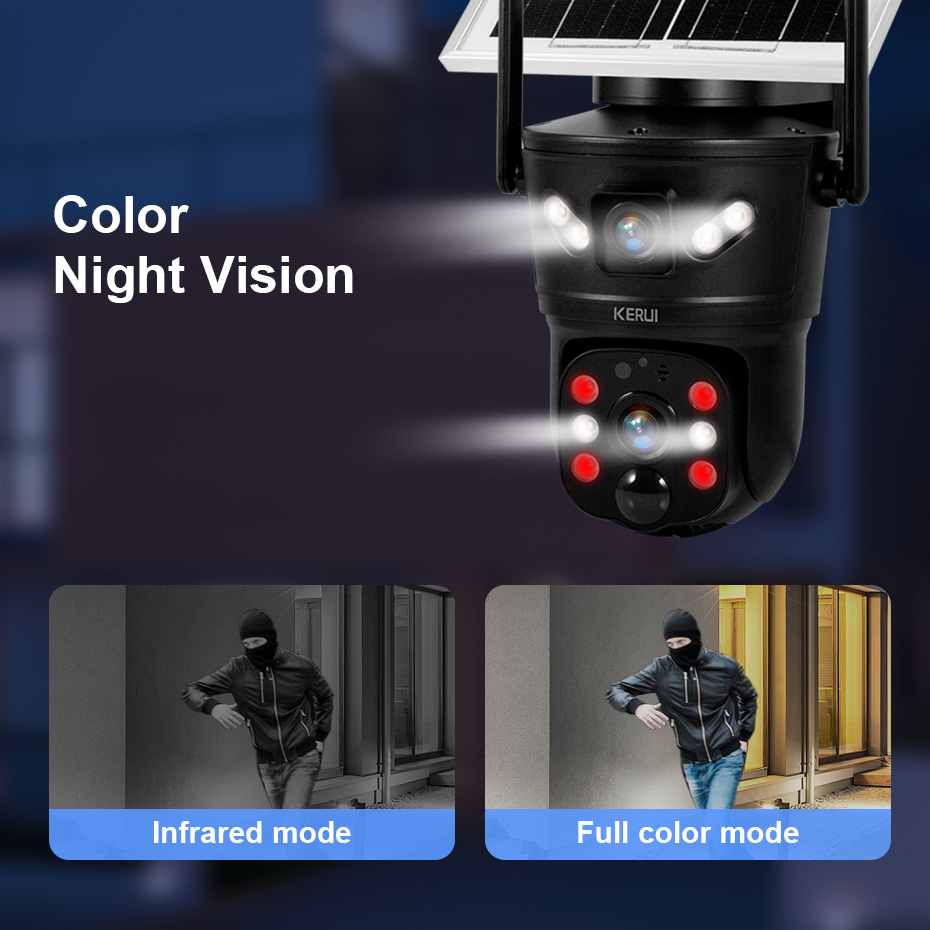 KERUI kamera surya 6MP luar ru - Home Security Outdoor ulasan dan harga