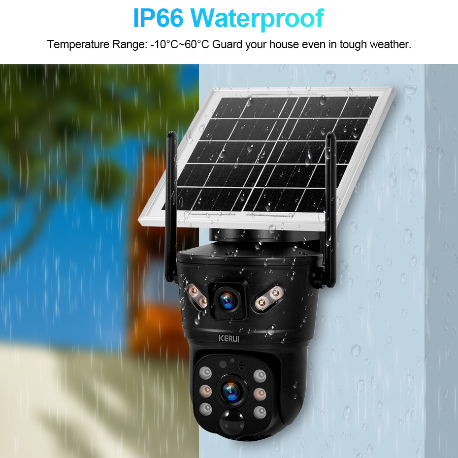 KERUI kamera surya 6MP luar ru - Home Security Outdoor ulasan dan harga