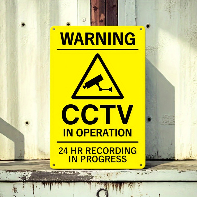 Tanda Peringatan CCTV Logam Be - Home Security Outdoor ulasan dan harga
