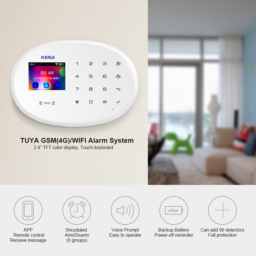 KERUI Perlindungan Keamanan Ru - Home Security Group ulasan dan harga