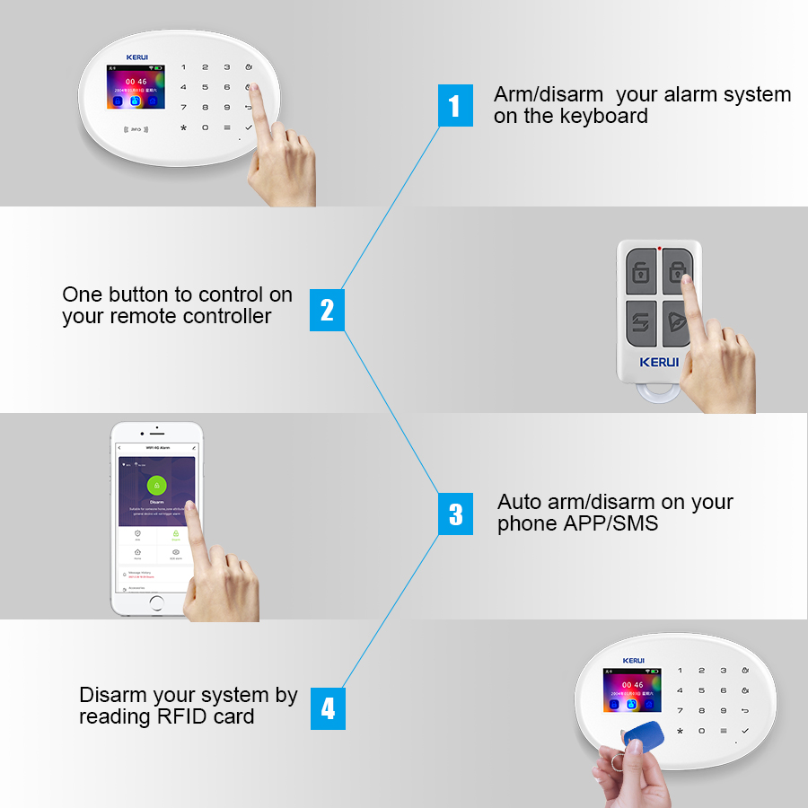 KERUI Perlindungan Keamanan Ru - Home Security Group ulasan dan harga