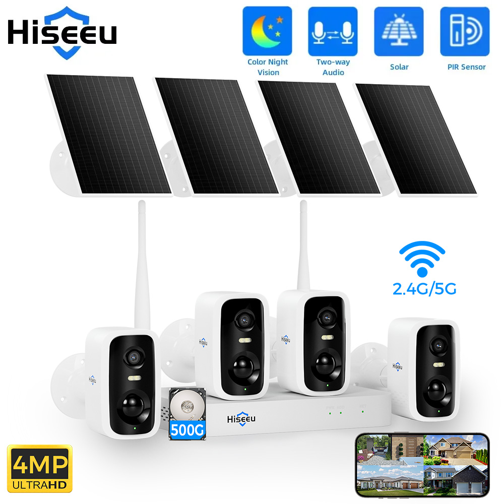 Hiseeu 10CH NVR 4MP WiFi Solar - Nvr Kit 8 Channel ulasan dan harga