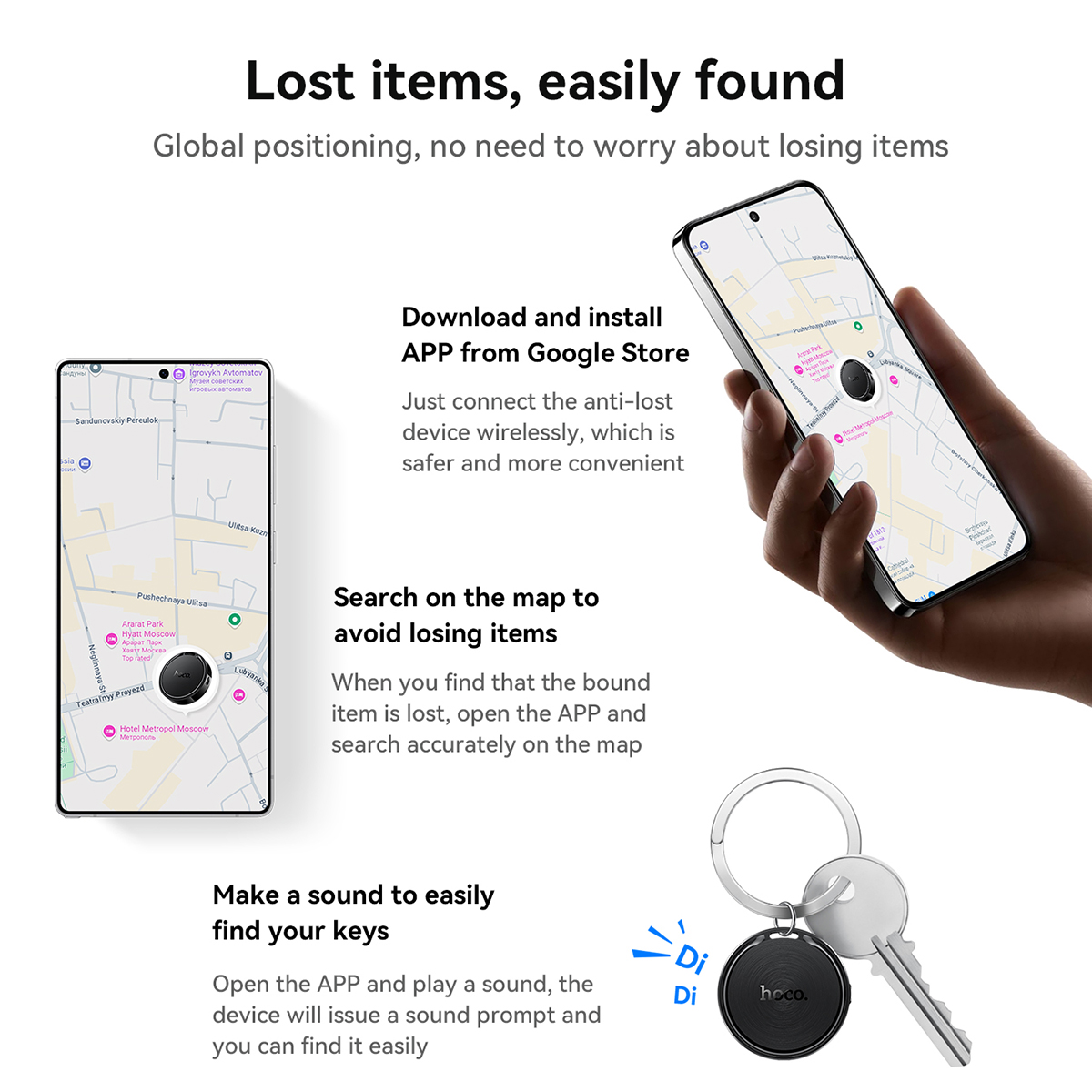 Pelacak GPS Bluetooth HOCO E96 - Home Security In My Area ulasan dan harga
