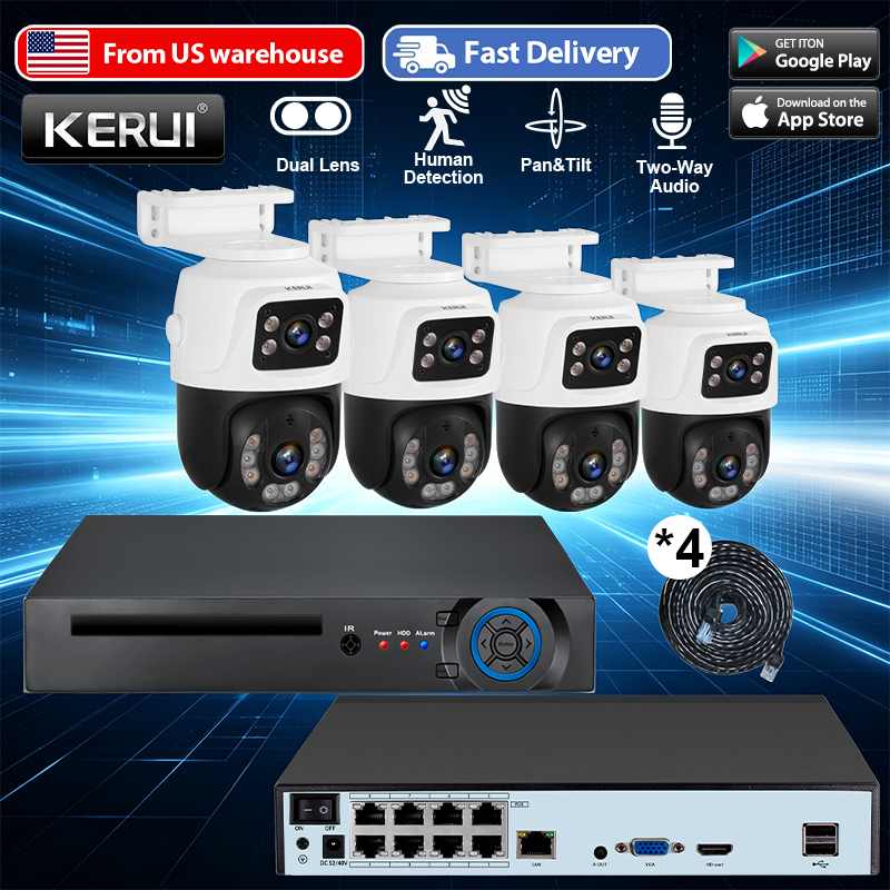 Pengiriman ke AS, Kit KERUI 8C - Nvr Kit 8 Channel ulasan dan harga