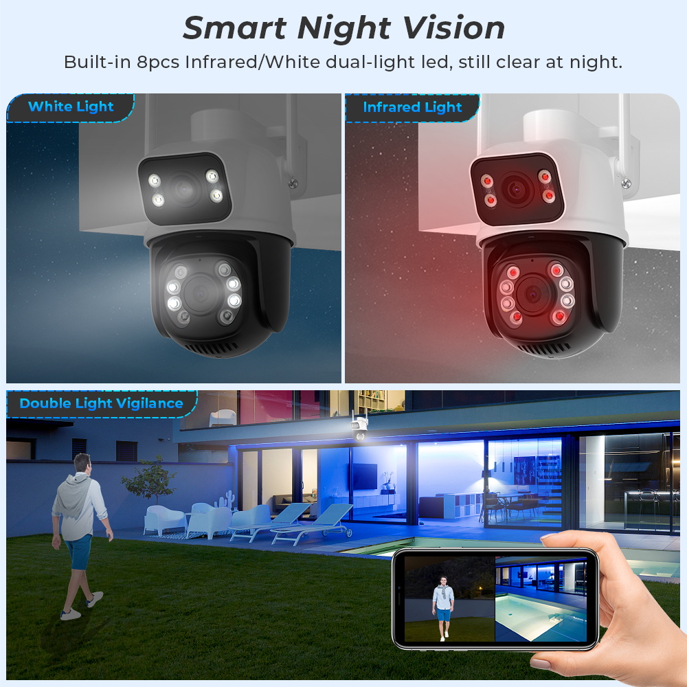 Kamera WiFi PTZ Luar Ruangan 8 - Home Security Product ulasan dan harga