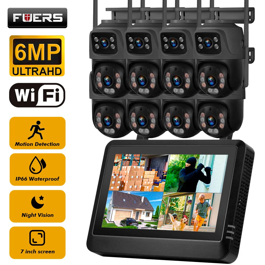 FUERS Layar NVR 7 Inci 8CH Nir - Nvr Kit 8 Channel ulasan dan harga