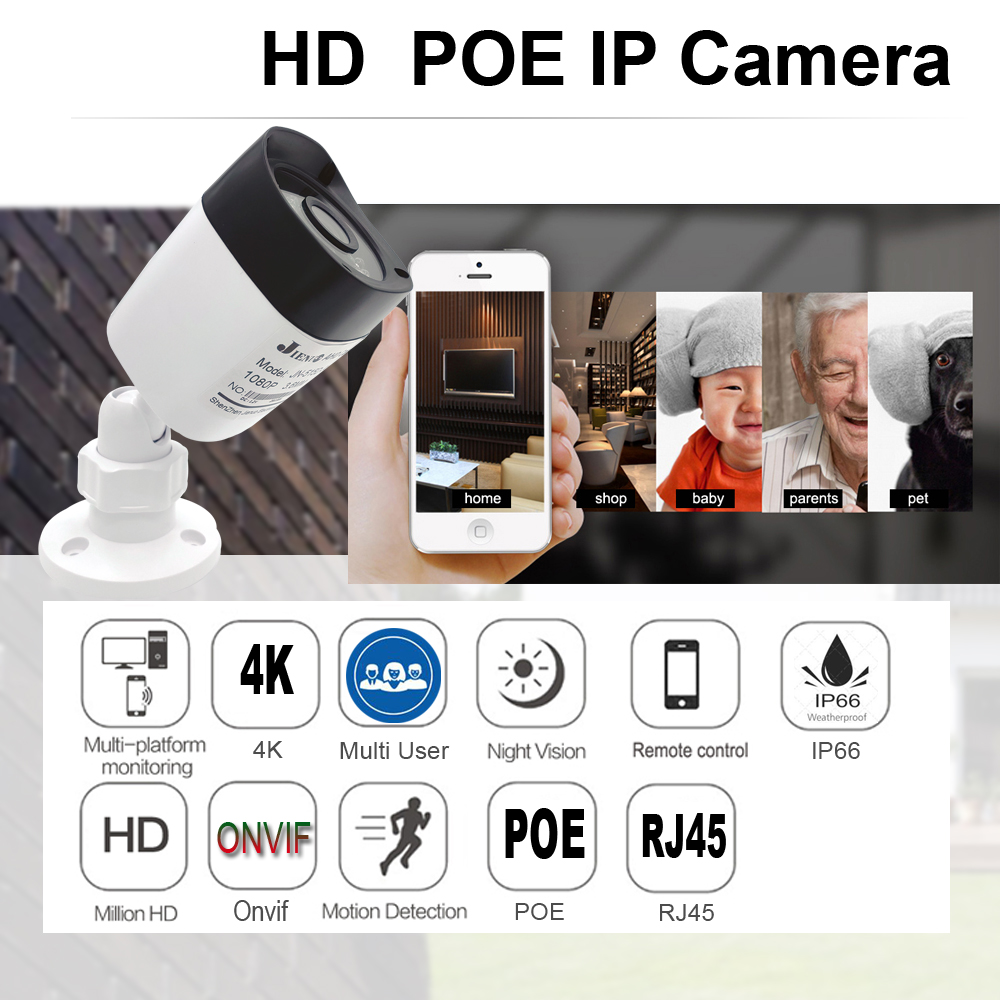 Poe kamera 8MP 4K pengawas kea - Home Security Product ulasan dan harga