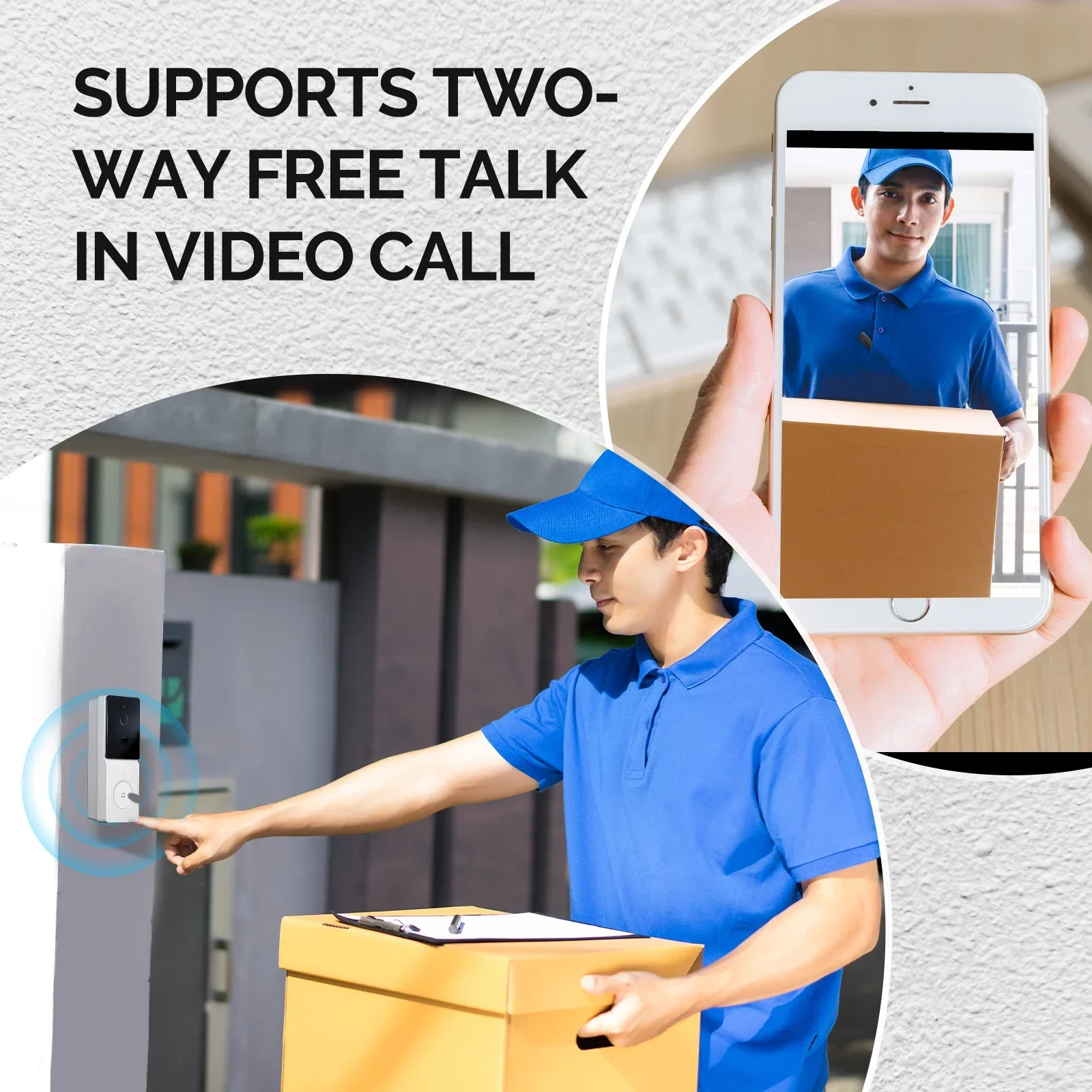 MOES Tuya kamera bel pintu Vid - Home Security Product ulasan dan harga